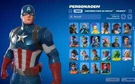 Conta Fortnite | 74 Skins | Captain America | Entrega automá