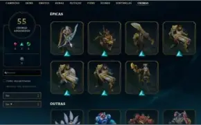 Conta com 781 skins