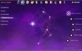 Conta Genshin impact com Xiao, Venti, Klee, Mona e Keqing