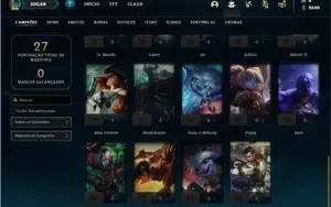 Conta ouro 4 com 34 Champs e 6 Skins + 2 Fragmentos