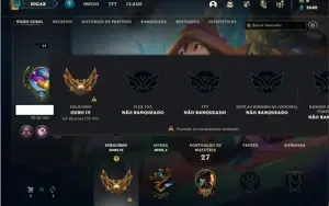 Conta ouro 4 com 34 Champs e 6 Skins + 2 Fragmentos