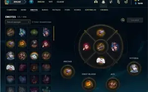 Conta ouro 4 com 34 Champs e 6 Skins + 2 Fragmentos