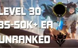 CONTA DE LOL LEVEL 30, UNRANKED, 40K+ EA, UNVERIFIED
