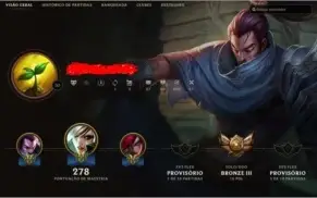 Conta league of legends Bronze 3 78 campeões 40 skins