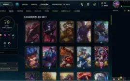 CONTA GOLD COM MUITAS SKINS/CAMPEÕES