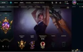 CONTA GOLD COM MUITAS SKINS/CAMPEÕES