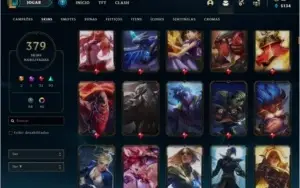 Conta LoL Plat 3 379 Skins