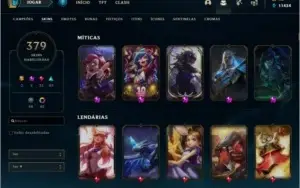Conta LoL Plat 3 379 Skins