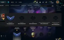 Conta lol smurf ex-mestre com skins