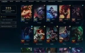 Conta League Of Legends - 166 skin/quase full champ