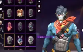 Conta de free fire com angelical , punho , coelhão,arma evol
