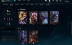 CONTA GRÃO MESTRE, 46 CAMPEÕES, 16 SKINS,13390EA, 270 RP