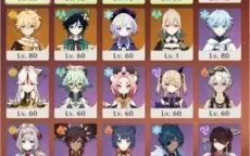 AR 55 - DILUC, ZHONGLI, KLEE, VENTI, QIQI, JEAN+