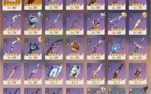 AR 55 - DILUC, ZHONGLI, KLEE, VENTI, QIQI, JEAN+