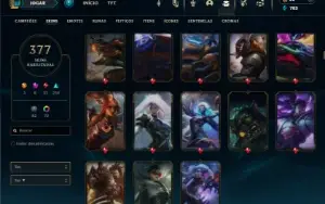 Esmeralda 3 com TODOS os champs e 377 Skins + 3 Prestigios
