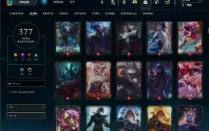 Esmeralda 3 com TODOS os champs e 377 Skins + 3 Prestigios