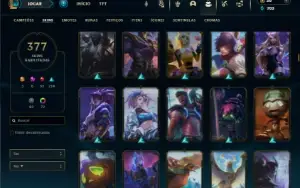 Esmeralda 3 com TODOS os champs e 377 Skins + 3 Prestigios