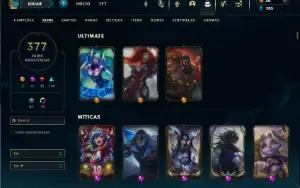 Esmeralda 3 com TODOS os champs e 377 Skins + 3 Prestigios