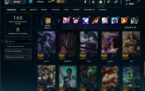 Mestre com 41 Champs e 9 Skins