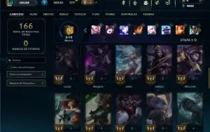 Mestre com 41 Champs e 9 Skins