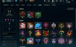 Mestre com 41 Champs e 9 Skins