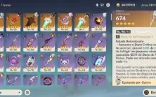 CONTA GENSHIN AR58 / 11x5 & 6 Armas 5★ / Hutao + Homa E MAIS