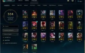 Conta lol sem registro - lvl 91, 87 campeão e 40 skin