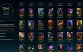 Conta lol sem registro - lvl 91, 87 campeão e 40 skin