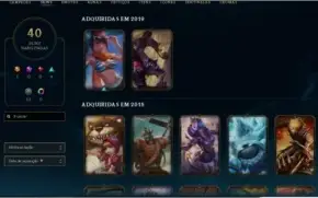 Conta lol sem registro - lvl 91, 87 campeão e 40 skin