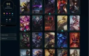 Conta de 2012 com 99 skins 110 icones 6 paginas de runas