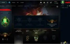 CONTA LOL 74 SKINS UNRANKED, GOLD 1 PASSADA COM ICONE PLAT