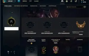Conta Unranked com 36 Champs e 9 Skins