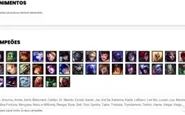 Conta Unranked com 36 Champs e 9 Skins