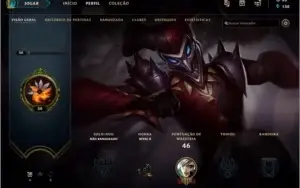 Conta UNRANKED, alguns campões e 3 skins.