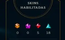 conta league of legends, gold 3, muitas skins , season 4.