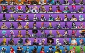 Conta de Fortnite com 102 skins desde  a season 5