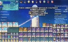 Conta Genshin Impact Ayato + Maretomo