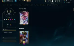 Unranked com TODOS os champs e 115 Skins ( ADC / JG / TOP )