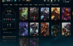 Unranked com TODOS os champs e 115 Skins ( ADC / JG / TOP )