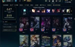 Unranked com TODOS os champs e 115 Skins ( ADC / JG / TOP )