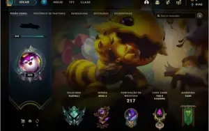 conta platina 1 diversas skins