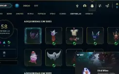 Conta lolzinho sem ELO com 1k de skin