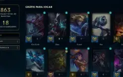 Conta lolzinho sem ELO com 1k de skin