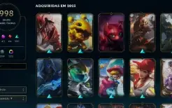 Conta lolzinho sem ELO com 1k de skin