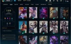 Conta ouro 1 com 102 Champs, 149 Skins + 1 Prestigio