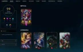 Conta League of Legends Full Acesso - 61 Champs e 29 Skins