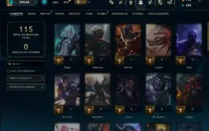 Platina 3 com 45 Champs e 1 Skin
