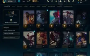 Platina 3 com 45 Champs e 1 Skin
