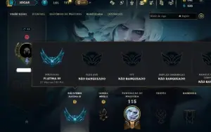 Platina 3 com 45 Champs e 1 Skin