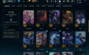 Platina 3 com 45 Champs e 1 Skin